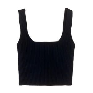 glassons black ripped cropped tank, size XS